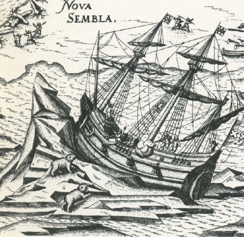 william r clark 1596 seglade hollandaren willem barents till novaja semlja dar hartyg skruvades upp ovanpa packisen oil painting image